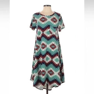 LuLaRoe | Aztec Bohemian Southwestern Tribal Print Carly Dress Size XS
